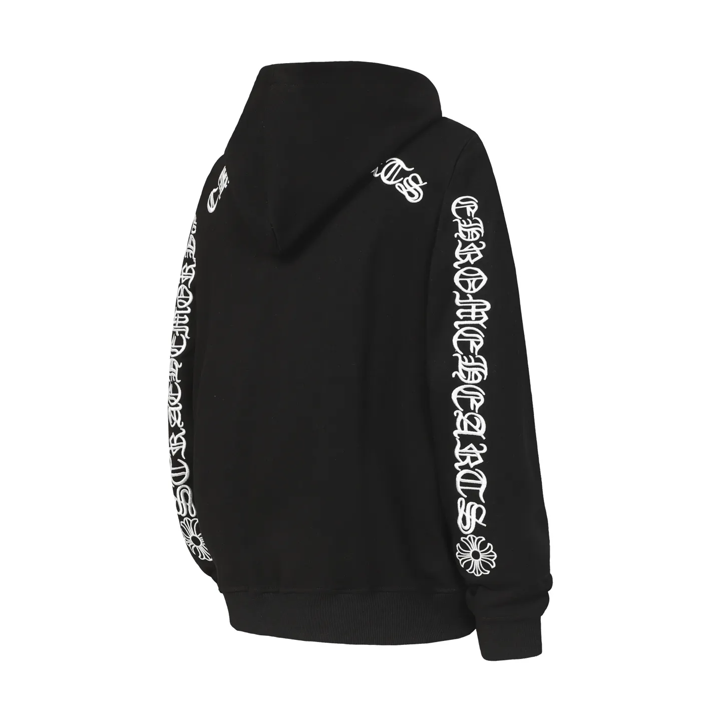 P280 Cross-border running quantity model, please do not place an order if you pursue quality - Chrome Hearts/Chrome Hearts Sanskrit embroidered high-density zipper sweatshirt cardigan jacket - High weight, high density and high quality. The wool is soft, delicate and skin-friendly. Soft and silky to the touch. Excellent warmth and skin-friendly properties. - Custom-woven and custom-dyed, no color difference. No matter the fabric or workmanship details, it beats the ordinary version on the market. - Hardware zipper accessories are all customized, full of details - Color: black gray - Size: S M L XL